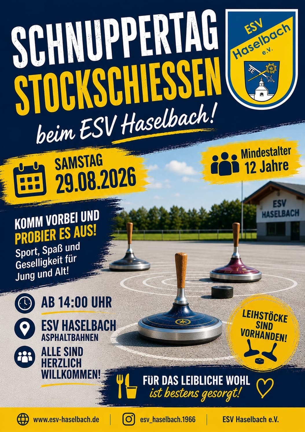 Schnuppertag Stockschießen beim ESV Haselbach