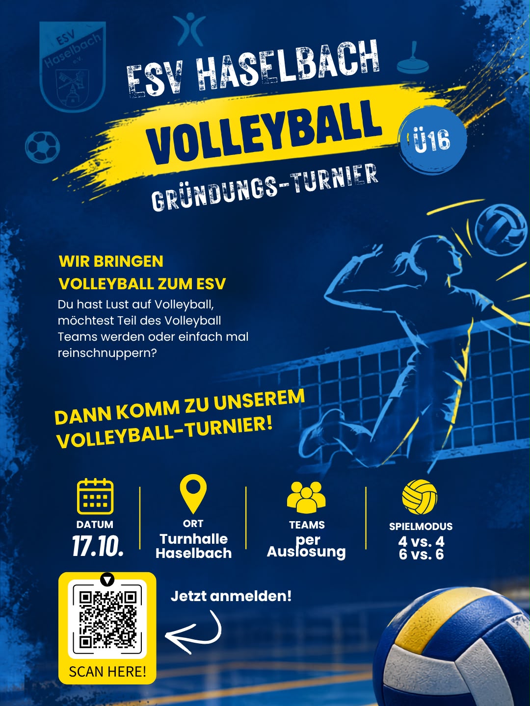 Volleyball-Gründungsturnier am 17. Oktober